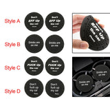 Maxbell 2x Car Cup Holder Coasters Black 2.76inch for Trucks Vehicles SUV Style A