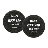 Maxbell 2x Car Cup Holder Coasters Black 2.76inch for Trucks Vehicles SUV Style A