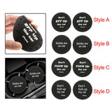 Maxbell 2x Car Cup Holder Coasters Black 2.76inch for Trucks Vehicles SUV Style A