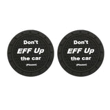 Maxbell 2x Car Cup Holder Coasters Black 2.76inch for Trucks Vehicles SUV Style A