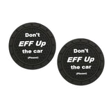 Maxbell 2x Car Cup Holder Coasters Black 2.76inch for Trucks Vehicles SUV Style A