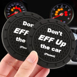 Maxbell 2x Car Cup Holder Coasters Black 2.76inch for Trucks Vehicles SUV Style A