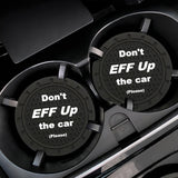 Maxbell 2x Car Cup Holder Coasters Black 2.76inch for Trucks Vehicles SUV Style A