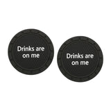 Maxbell 2x Car Cup Holder Coasters Black 2.76inch for Trucks Vehicles SUV Style B