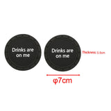 Maxbell 2x Car Cup Holder Coasters Black 2.76inch for Trucks Vehicles SUV Style B