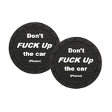 Maxbell 2x Car Cup Holder Coasters Black 2.76inch for Trucks Vehicles SUV Style C