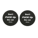 Maxbell 2x Car Cup Holder Coasters Black 2.76inch for Trucks Vehicles SUV Style C