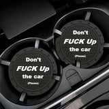 Maxbell 2x Car Cup Holder Coasters Black 2.76inch for Trucks Vehicles SUV Style C