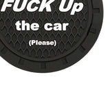 Maxbell 2x Car Cup Holder Coasters Black 2.76inch for Trucks Vehicles SUV Style C