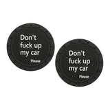 Maxbell 2x Car Cup Holder Coasters Black 2.76inch for Trucks Vehicles SUV Style D