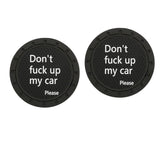 Maxbell 2x Car Cup Holder Coasters Black 2.76inch for Trucks Vehicles SUV Style D