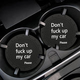 Maxbell 2x Car Cup Holder Coasters Black 2.76inch for Trucks Vehicles SUV Style D