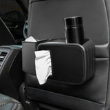 Maxbell Car Front Seat Organizer Bottle Holder Trash Can Bin Detachable Storage Box Gray