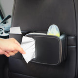 Maxbell Car Front Seat Organizer Bottle Holder Trash Can Bin Detachable Storage Box Gray