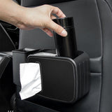 Maxbell Car Front Seat Organizer Bottle Holder Trash Can Bin Detachable Storage Box Gray