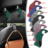 Maxbell Auto Car Backseat Hook Seat Hanger Shiny Eye Catching Save Space Durable White