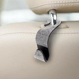 Maxbell Auto Car Backseat Hook Seat Hanger Shiny Eye Catching Save Space Durable White