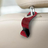 Maxbell Auto Car Backseat Hook Seat Hanger Shiny Eye Catching Save Space Durable Red