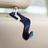 Maxbell Auto Car Backseat Hook Seat Hanger Shiny Eye Catching Save Space Durable Blue
