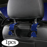 Maxbell Auto Car Backseat Hook Seat Hanger Shiny Eye Catching Save Space Durable Blue