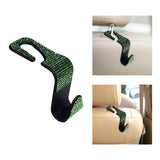 Maxbell Auto Car Backseat Hook Seat Hanger Shiny Eye Catching Save Space Durable Green