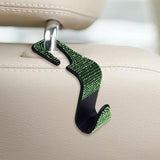 Maxbell Auto Car Backseat Hook Seat Hanger Shiny Eye Catching Save Space Durable Green