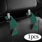 Maxbell Auto Car Backseat Hook Seat Hanger Shiny Eye Catching Save Space Durable Green
