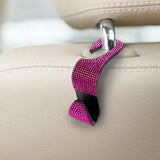 Maxbell Auto Car Backseat Hook Seat Hanger Shiny Eye Catching Save Space Durable Pink