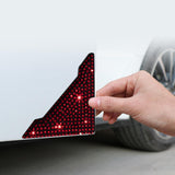 Maxbell Vehicle Silicone Rhinestone Car Door Corner Edge Guards Bumper Protector Red