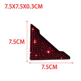 Maxbell Vehicle Silicone Rhinestone Car Door Corner Edge Guards Bumper Protector Red