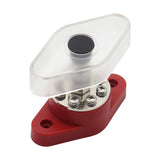 Maxbell Terminal Studs with Dustproof Cover Bus Bar for RV Marine Accessory 180A Red
