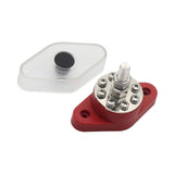 Maxbell Terminal Studs with Dustproof Cover Bus Bar for RV Marine Accessory 180A Red