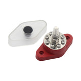 Maxbell Terminal Studs with Dustproof Cover Bus Bar for RV Marine Accessory 180A Red