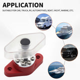 Maxbell Terminal Studs with Dustproof Cover Bus Bar for RV Marine Accessory 180A Red