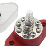 Maxbell Terminal Studs with Dustproof Cover Bus Bar for RV Marine Accessory 180A Red
