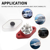 Maxbell Terminal Studs with Dustproof Cover Bus Bar for RV Marine Accessory 300A Red
