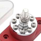 Maxbell Terminal Studs with Dustproof Cover Bus Bar for RV Marine Accessory 300A Red