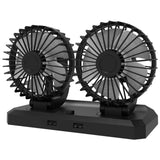 Maxbell Car Cooling Fan 2 Speeds 360 Rotation 1.8M Cord Dual Head 5V