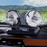 Maxbell Car Cooling Fan 2 Speeds 360 Rotation 1.8M Cord Single Head 24V