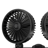 Maxbell Mini Car Cooling Fans USB Portable Personal for Sedan Office Desktop Dual Head 12V
