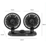 Maxbell Mini Car Cooling Fans USB Portable Personal for Sedan Office Desktop Dual Head 12V