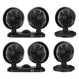 Maxbell Mini Car Cooling Fans USB Portable Personal for Sedan Office Desktop Dual Head 12V