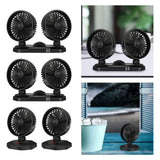 Maxbell Mini Car Cooling Fans USB Portable Personal for Sedan Office Desktop Dual Head 12V
