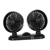Maxbell Mini Car Cooling Fans USB Portable Personal for Sedan Office Desktop Dual Head 12V