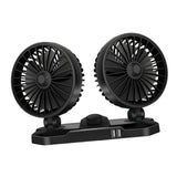 Maxbell Mini Car Cooling Fans USB Portable Personal for Sedan Office Desktop Dual Head 12V