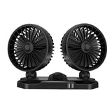 Maxbell Mini Car Cooling Fans USB Portable Personal for Sedan Office Desktop Dual Head 24V