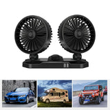 Maxbell Mini Car Cooling Fans USB Portable Personal for Sedan Office Desktop Dual Head 24V