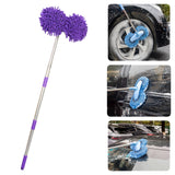 Maxbell Telescoping Car Wash Brush Mop Scratch Free Extendable with Long Handle Purple