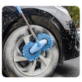 Maxbell Telescoping Car Wash Brush Mop Scratch Free Extendable with Long Handle Light Blue