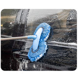 Maxbell Telescoping Car Wash Brush Mop Scratch Free Extendable with Long Handle Light Blue